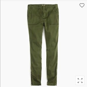 J.Crew skinny stretch cargo pants w zippers 27T